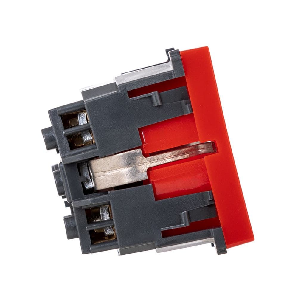 Розетка электрическая Maxicord Mosaic 45x45, нем. ст., 2K+3, 16A, красная — изображение 2