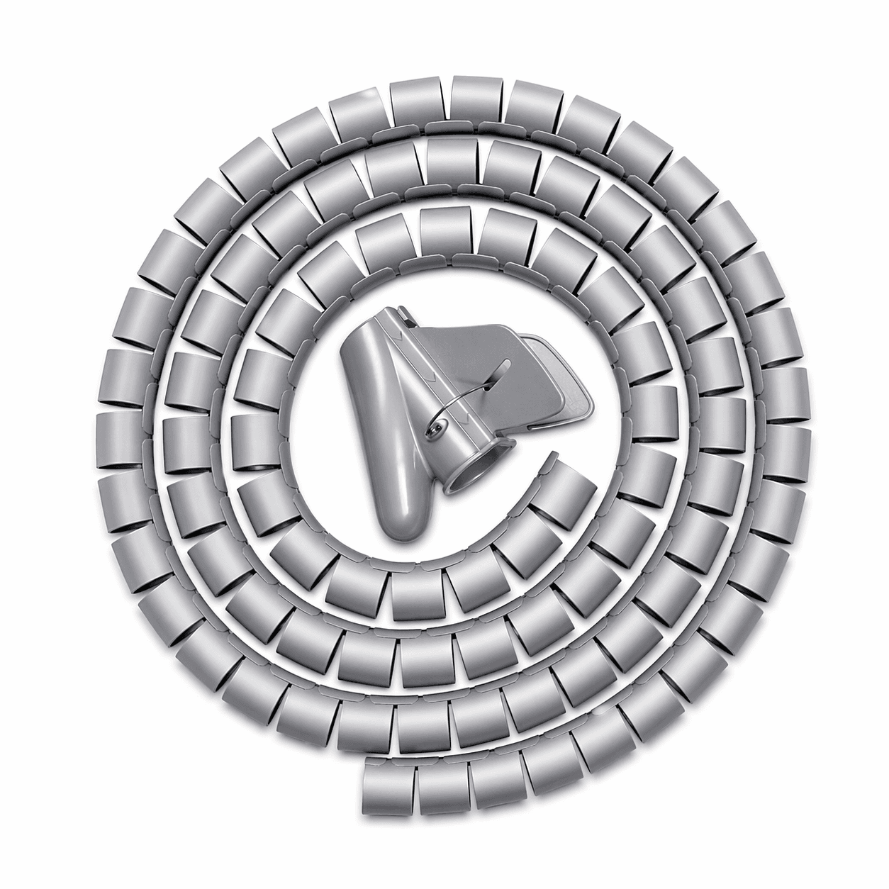 Органайзер для проводов Maxicord диаметр 30мм, 2,5 метра, серый