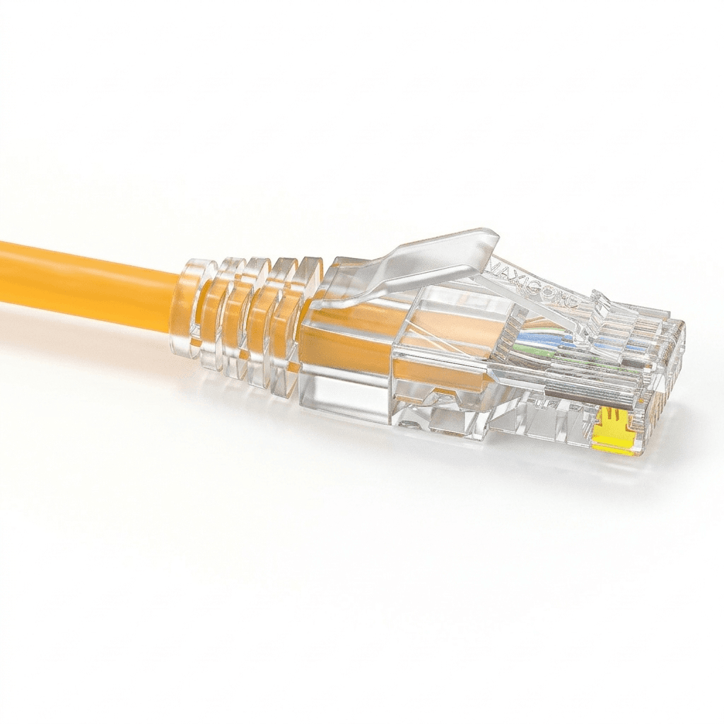 Комплект Maxicord, коннектор RJ-45(8P8C) категория 5е, защитный колпачок с язычком, прозрачный, упаковка 100 штук