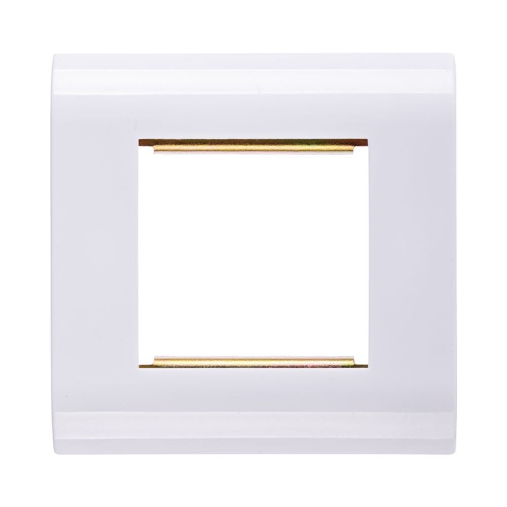 Лицевая рамка Maxicord под вставки Mosaic (45x45/22.5x45) 80х80мм металлический суппорт, белая