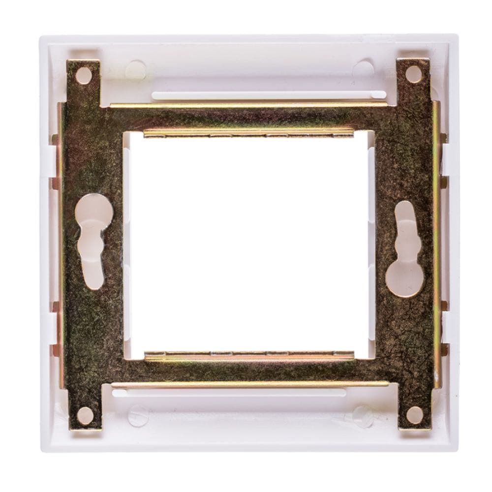 Лицевая рамка Maxicord под вставки Mosaic (45x45/22.5x45) 80х80мм металлический суппорт, белая — изображение 2