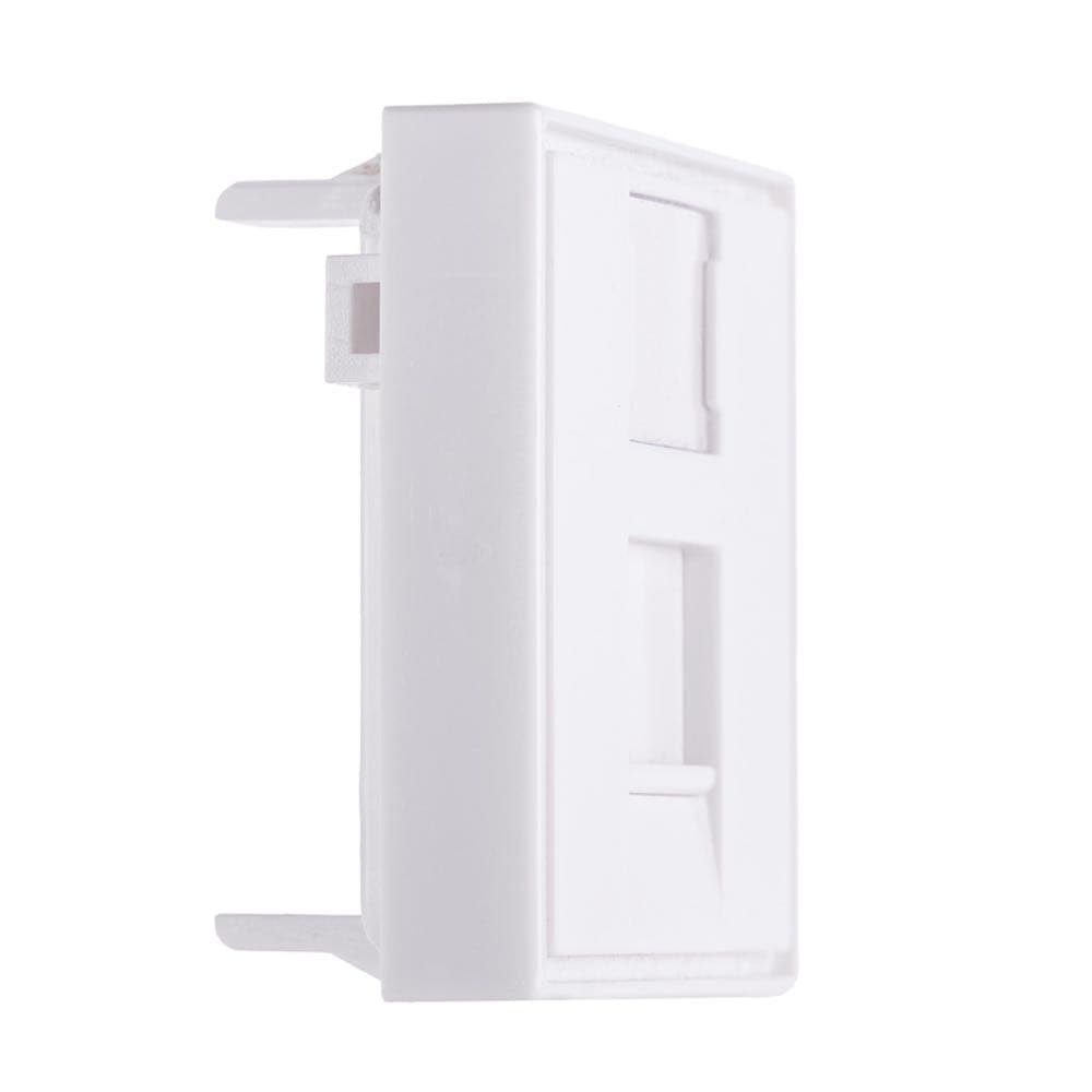 Вставка Maxicord 45х45мм Mosaic для 1 модуля Keystone Jack (RJ-45/11), белая — изображение 2