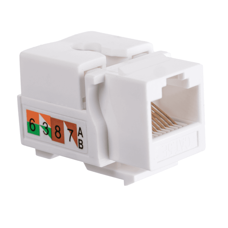 Модуль Maxicord Keystone Jack, категория 5е, UTP, 110 IDC, 90 градусов, белый — изображение 2