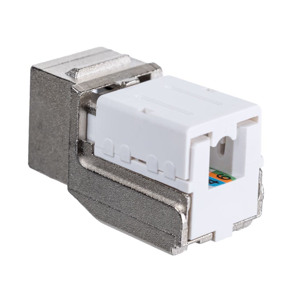 Модуль Maxicord Keystone Jack RJ-45(8P8C) кат.5е FTP DUAL IDC 90 градусов Toolless, белый — изображение 4