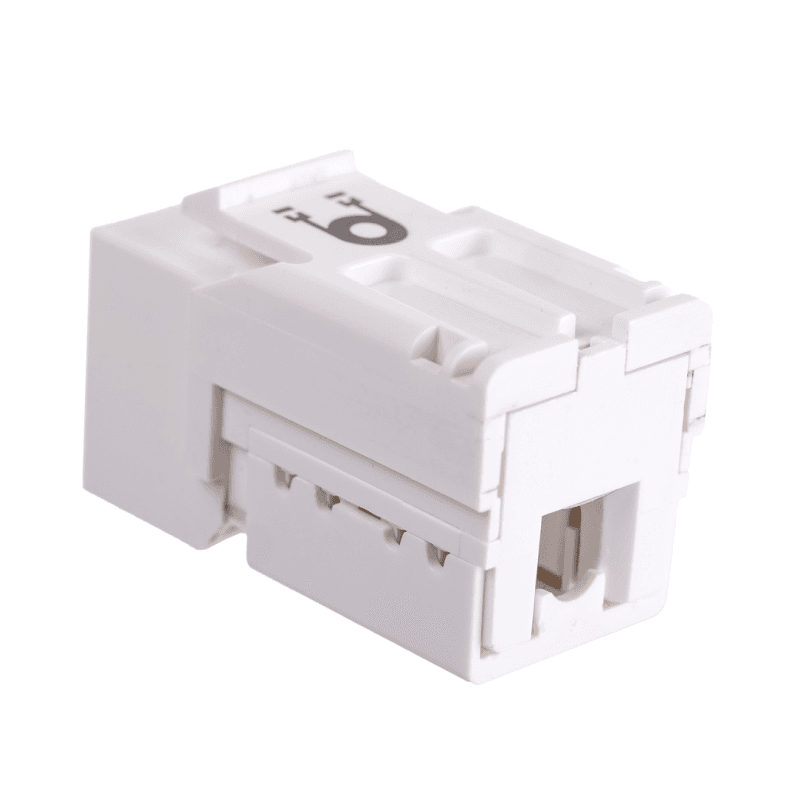 Модуль Maxicord Keystone Jack RJ-45(8P8C) кат.5е UTP DUAL IDC 90 градусов Toolless, белый — изображение 3
