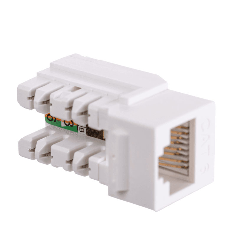 Модуль Maxicord Keystone Jack RJ-45(8P8C) кат.5е UTP DUAL IDC 90 градусов Toolless, белый — изображение 4