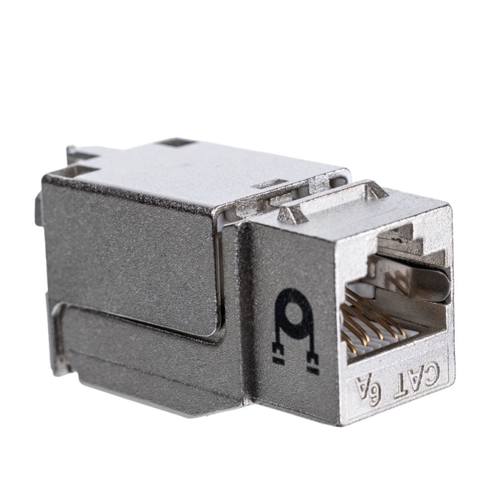 Модуль Maxicord Keystone Jack RJ-45(8P8C) кат.6A FTP DUAL IDC 90 градусов Toolless, белый — изображение 3