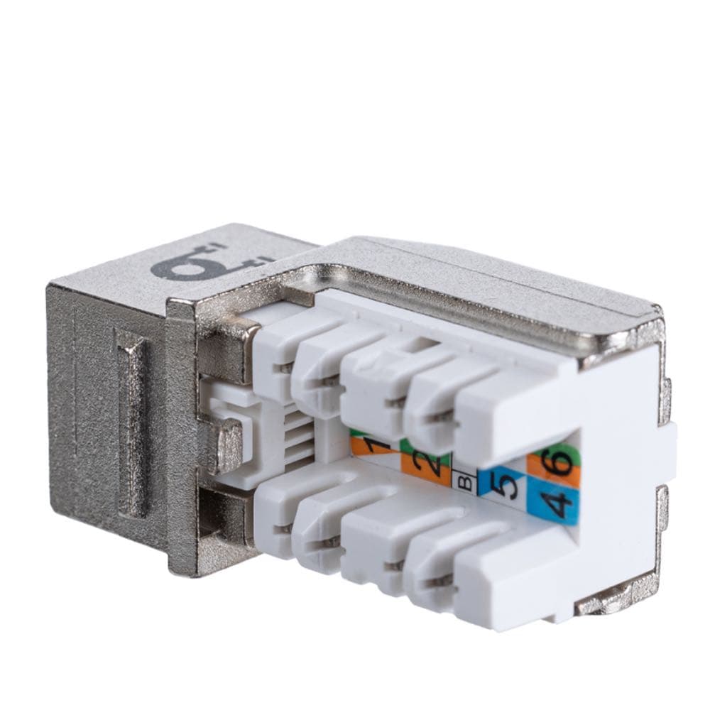 Модуль Maxicord Keystone Jack RJ-45(8P8C) кат.6A FTP DUAL IDC 90 градусов Toolless, белый — изображение 5
