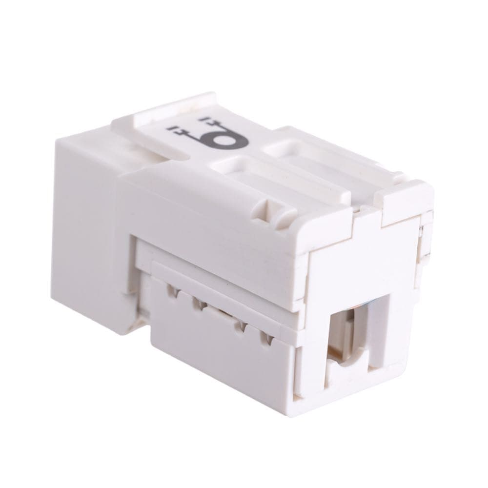 Модуль Maxicord Keystone Jack RJ-45(8P8C) кат.6 UTP DUAL IDC 90 градусов Toolless, белый — изображение 2
