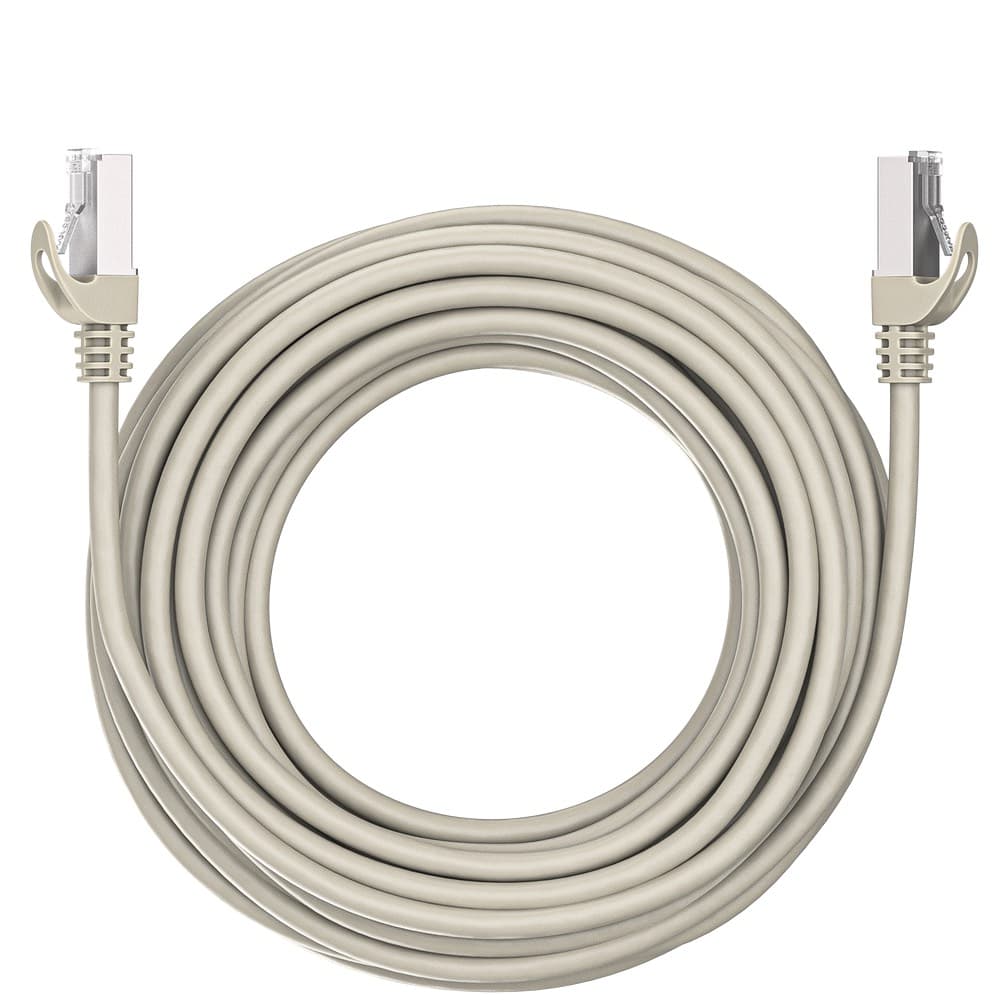 Коммутационный шнур (патч-корд) Maxicord RJ-45, категория 5e, экранированный F/UTP, 4 пары, многожильный, чистая медь (BC), 26 AWG, LSZH 10 метров, серый