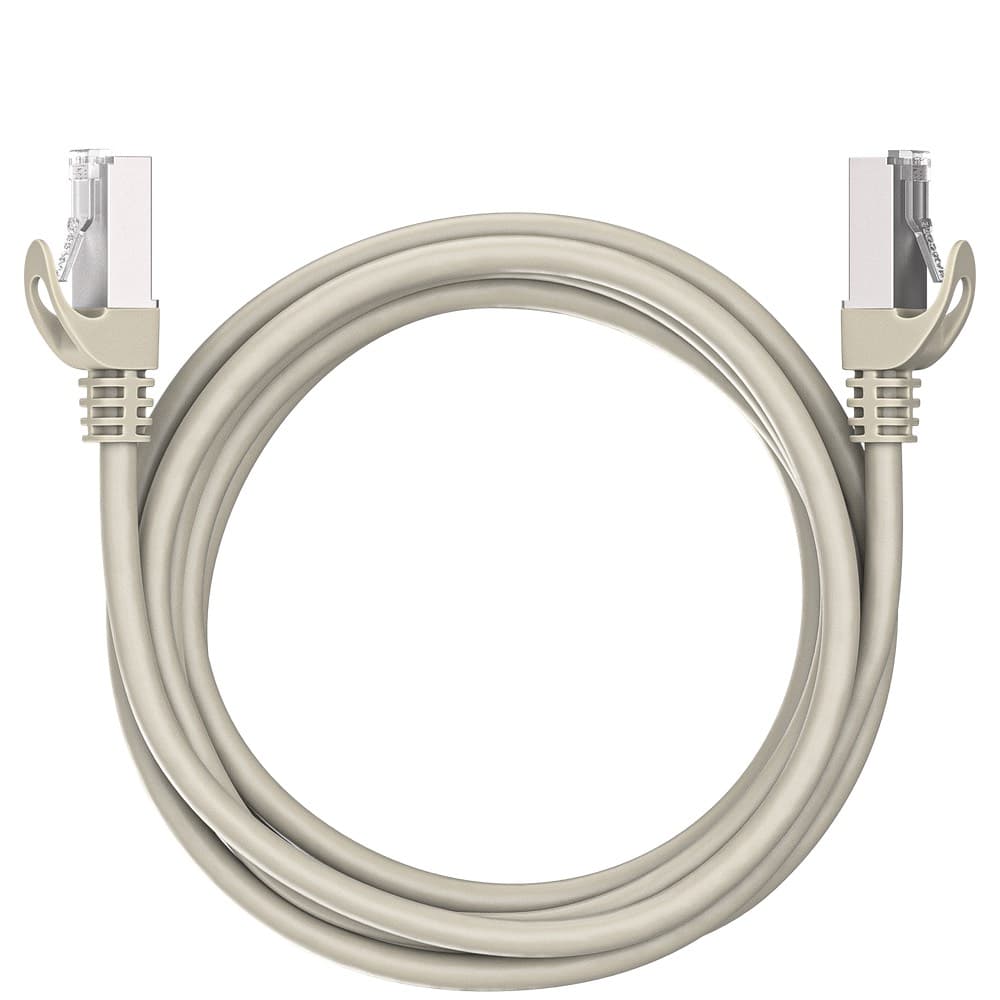 Коммутационный шнур (патч-корд) Maxicord RJ-45, категория 5e, экранированный F/UTP, 4 пары, многожильный, чистая медь (BC), 26 AWG, LSZH 2 метра, серый