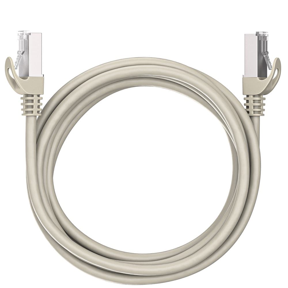 Коммутационный шнур (патч-корд) Maxicord RJ-45, категория 5e, экранированный F/UTP, 4 пары, многожильный, чистая медь (BC), 26 AWG, LSZH 3 метра, серый