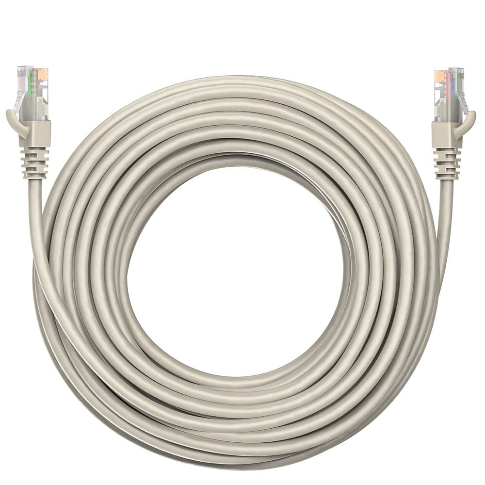 Коммутационный шнур (патч-корд) Maxicord RJ-45, категория 5e, неэкранированный U/UTP, 4 пары, многожильный, омедненный (CCA), 26 AWG, LSZH 15 метров, серый