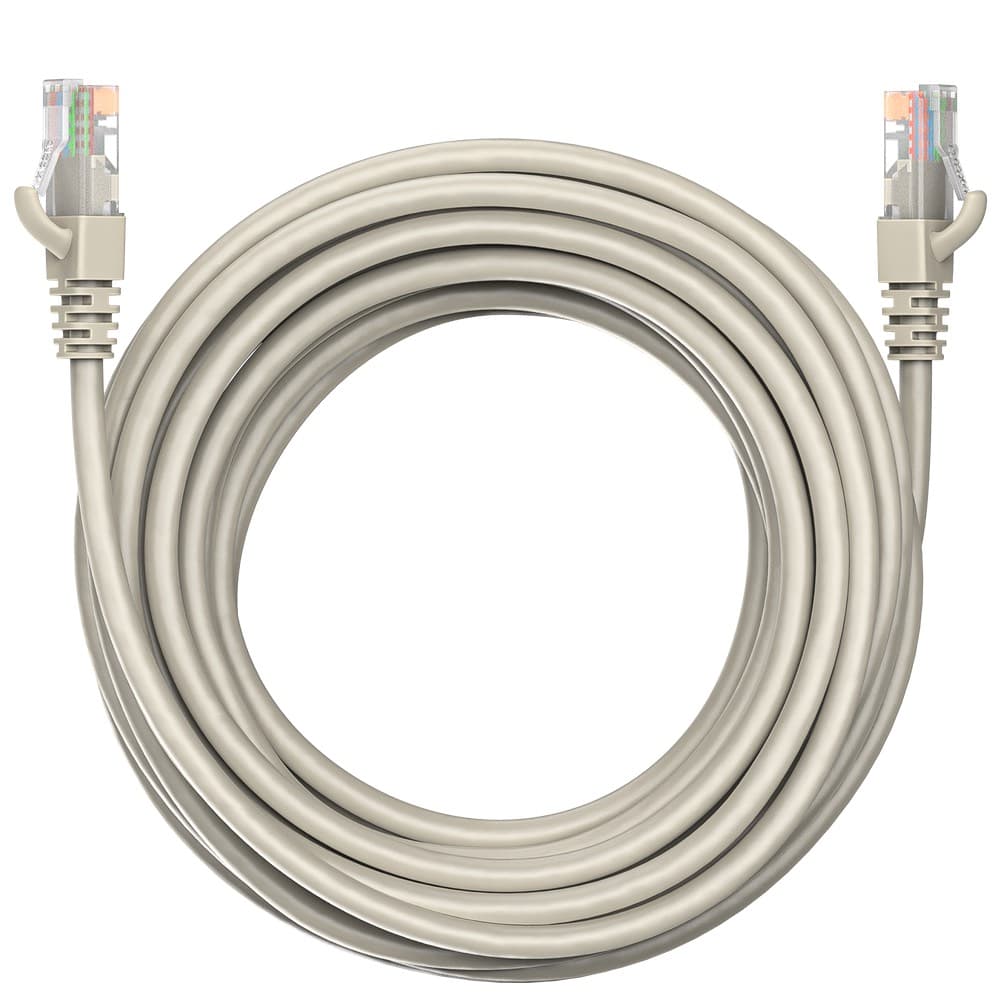 Коммутационный шнур (патч-корд) Maxicord RJ-45, категория 5e, неэкранированный U/UTP, 4 пары, многожильный, омедненный (CCA), 26 AWG, LSZH 5 метров, серый