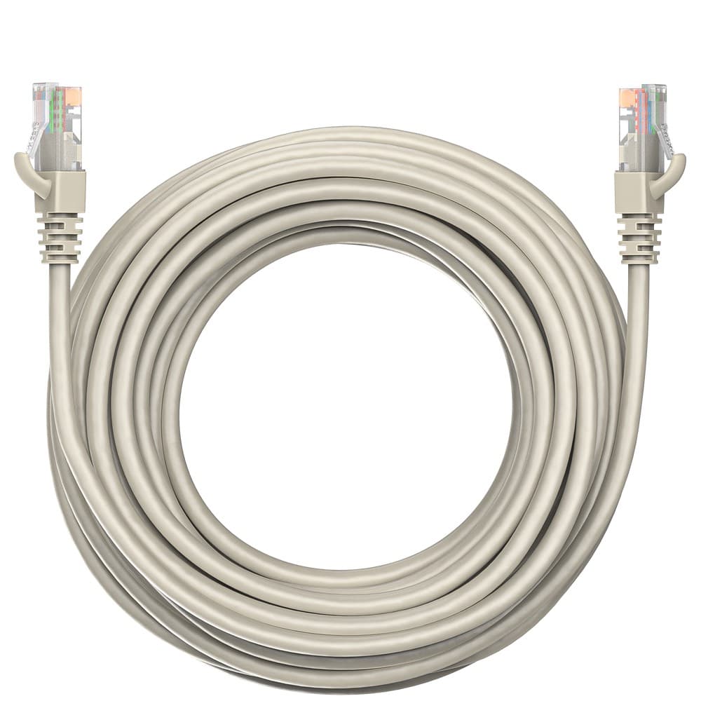 Коммутационный шнур (патч-корд) Maxicord RJ-45, категория 5e, неэкранированный U/UTP, 4 пары, многожильный, чистая медь (BC), 26 AWG, LSZH 10 метров, серый