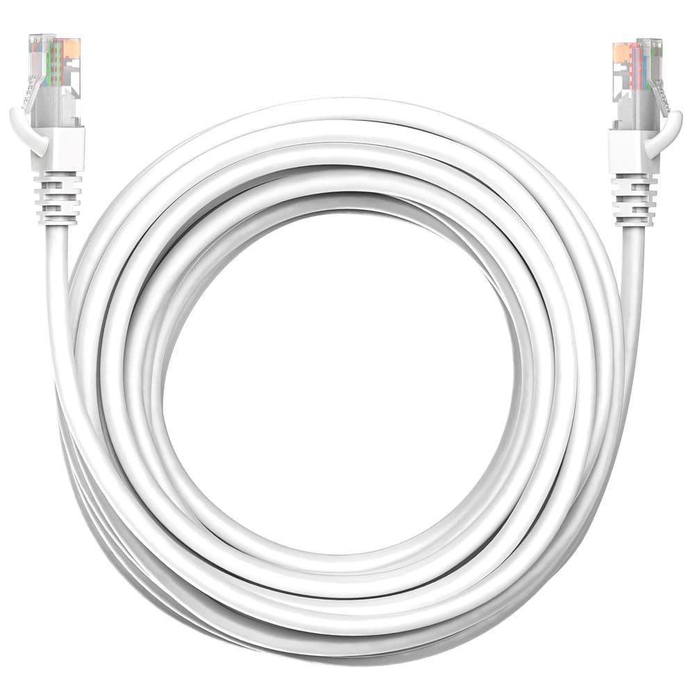 Коммутационный шнур (патч-корд) Maxicord RJ-45, категория 5e, неэкранированный U/UTP, 4 пары, многожильный, чистая медь (BC), 26 AWG, LSZH 7 метров, белый