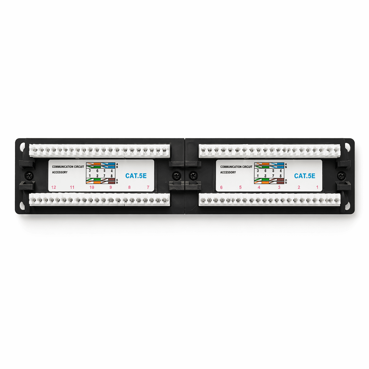 Коммутационная панель (патч-панель) Maxicord 10" (дюймов) 1U (юнит), категория 5е, 12 портов RJ-45, DUAL IDC — изображение 2