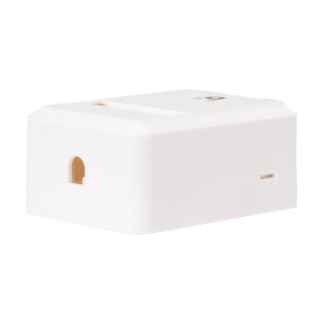 Корпус информационной розетки Maxicord 1 порт (для модулей RJ-45/11), настенный белый — изображение 2