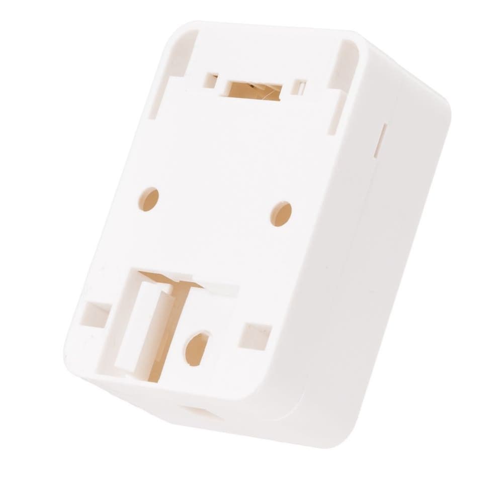 Корпус информационной розетки Maxicord 1 порт (для модулей RJ-45/11), настенный белый — изображение 3