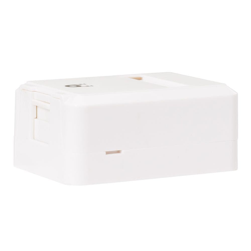 Корпус информационной розетки Maxicord 1 порт (для модулей RJ-45/11), настенный белый — изображение 4